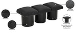 Pavilion - 3 Piece Modular Bench With Black Base