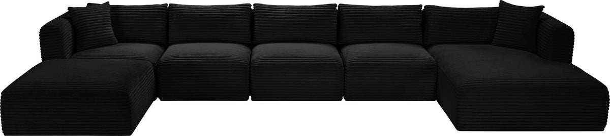 Shaggy - Fabric 6 Piece Modular Sectional With Chaise