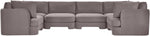 Hammond - Velvet Performance Fabric Upholstered 6 Piece U-Shaped Sectional