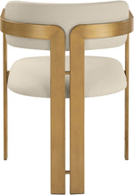 Aurum - Vegan Leather Upholstered Dining Chair With Brushed Brass Base (Set of 2)