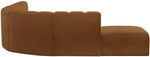 Arc - Velvet 7 Piece Corner Modular Sofa - Saddle