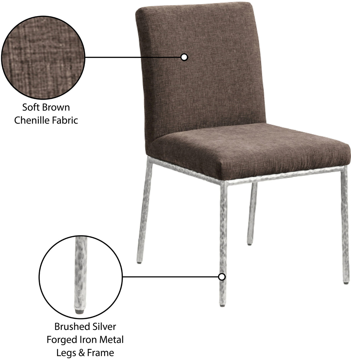 Reeves - Dining Side Chair (Set of 2) - Silver Base
