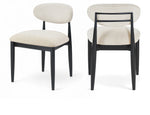 Riccio - Fabric Dining Side Chair (Set of 2) - Black Frame