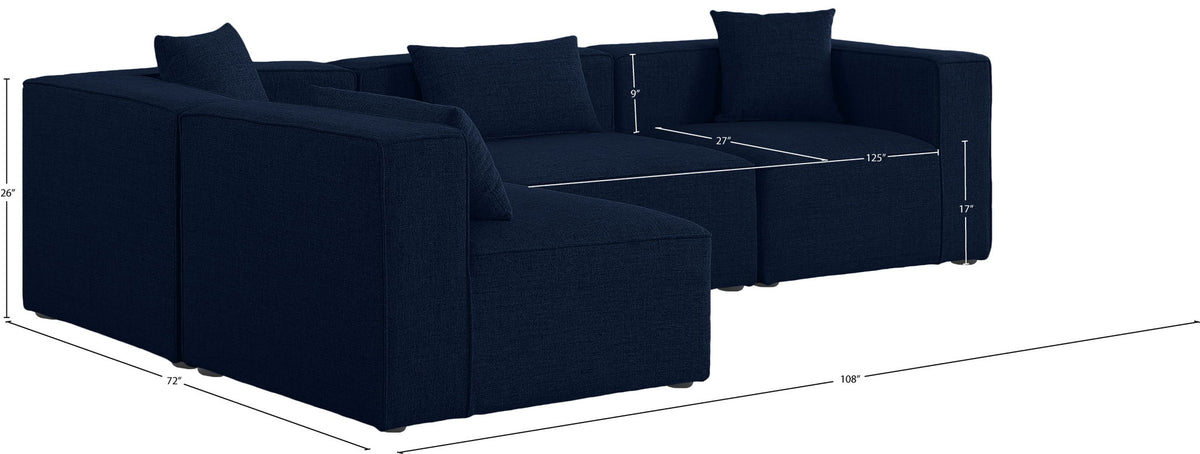 Cube - Linen 4 Piece Modular Corner Sectional