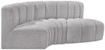 Arc - Boucle Fabric 3 Piece Modular L-Shaped Sofa