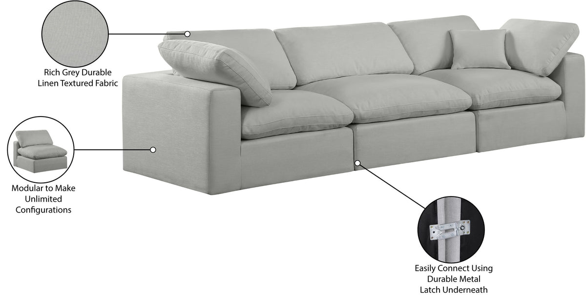 Comfy - Linen Modular Sofa 3 Seats