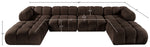 Orin - Velvet 6 Piece Modular Double Chaise Sectional