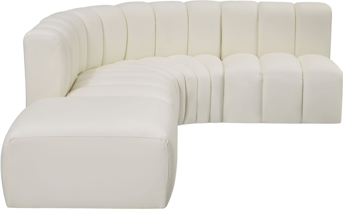 Arc - Faux Leather 5 Piece Corner Modular Sofa