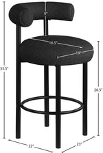 Bordeaux - Stool With Black Legs (Set of 2)