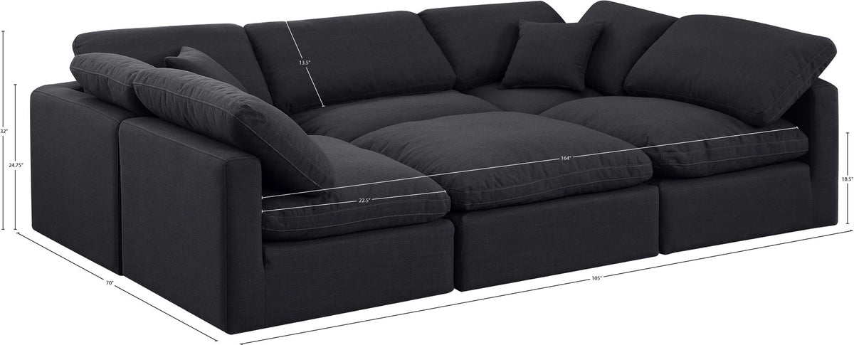 Indulge - Linen 6 Piece Modular Sectional
