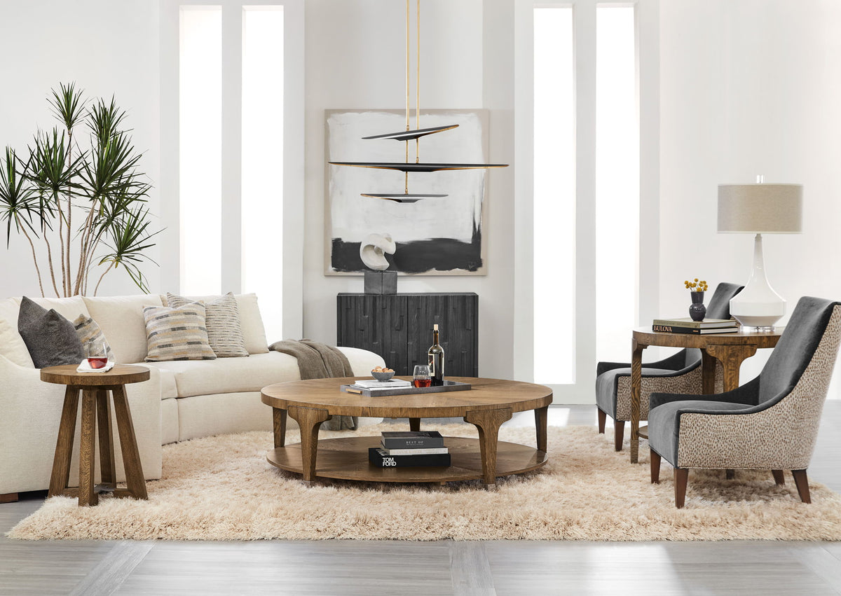 Chapman - Round Side Table - Medium Brown