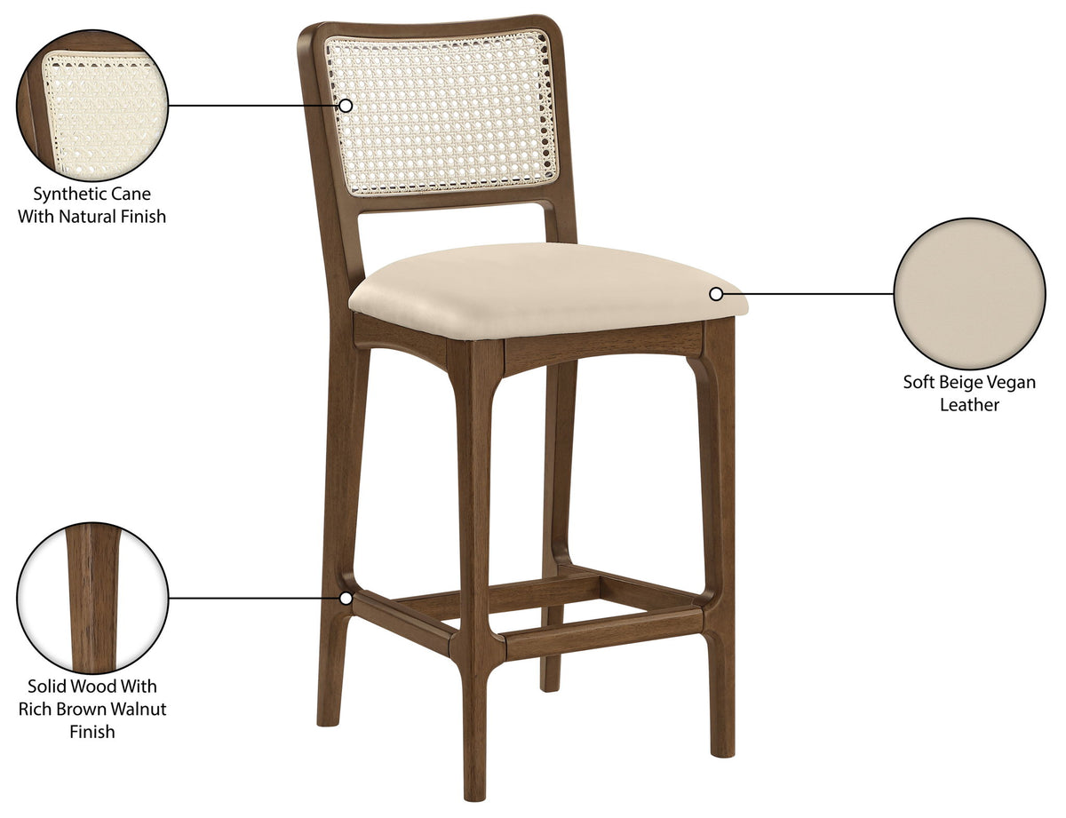Atrium - Counter Stool With Brushed Brown Base (Set of 2)