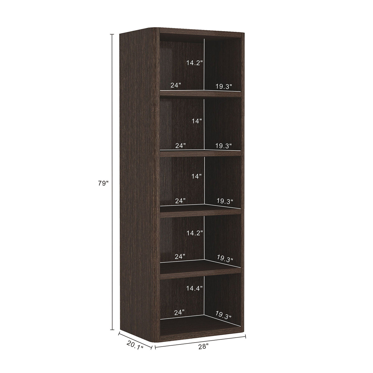 Manhattan Rivington - Open Bookcase