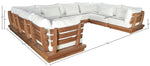 Mirella - 8 Piece Water Resistant Fabric Upholstered Outdoor Patio Modular Sectional