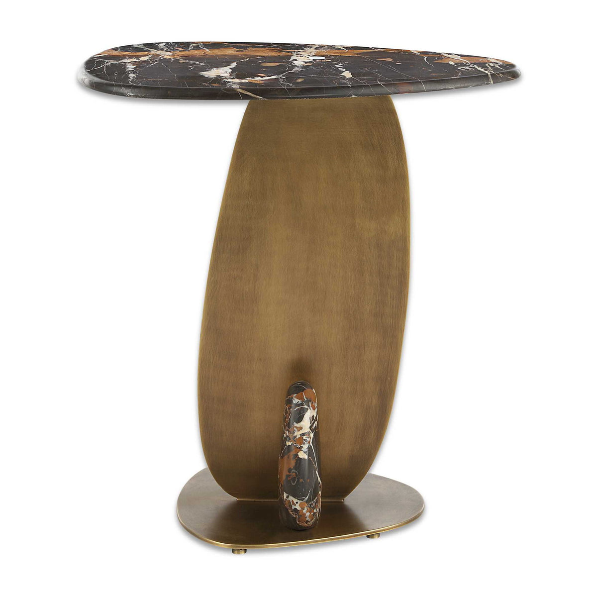 Rock Formation - Accent Table - Bronze / Black