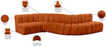 Arc - Velvet 6 Piece Curved Modular Sofa