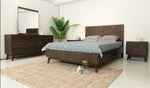 Eastern King Daisy Mid-Century Dark Acacia Bed by VIG Furniture - View 1