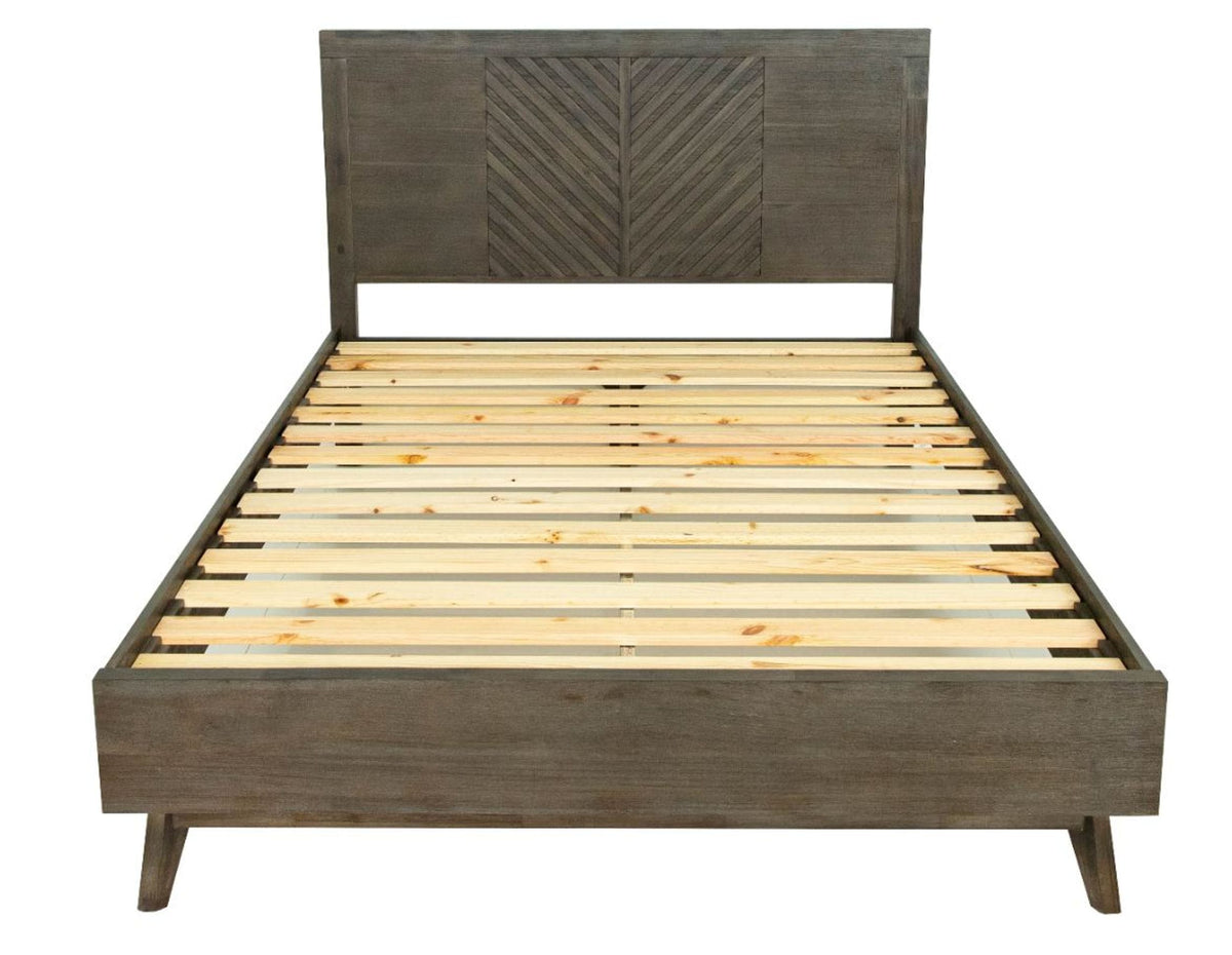 Eastern King Daisy Mid-Century Dark Acacia Bed by VIG Furniture - View 3