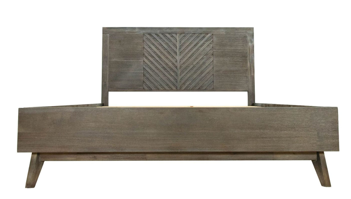 Eastern King Daisy Mid-Century Dark Acacia Bed by VIG Furniture - View 4