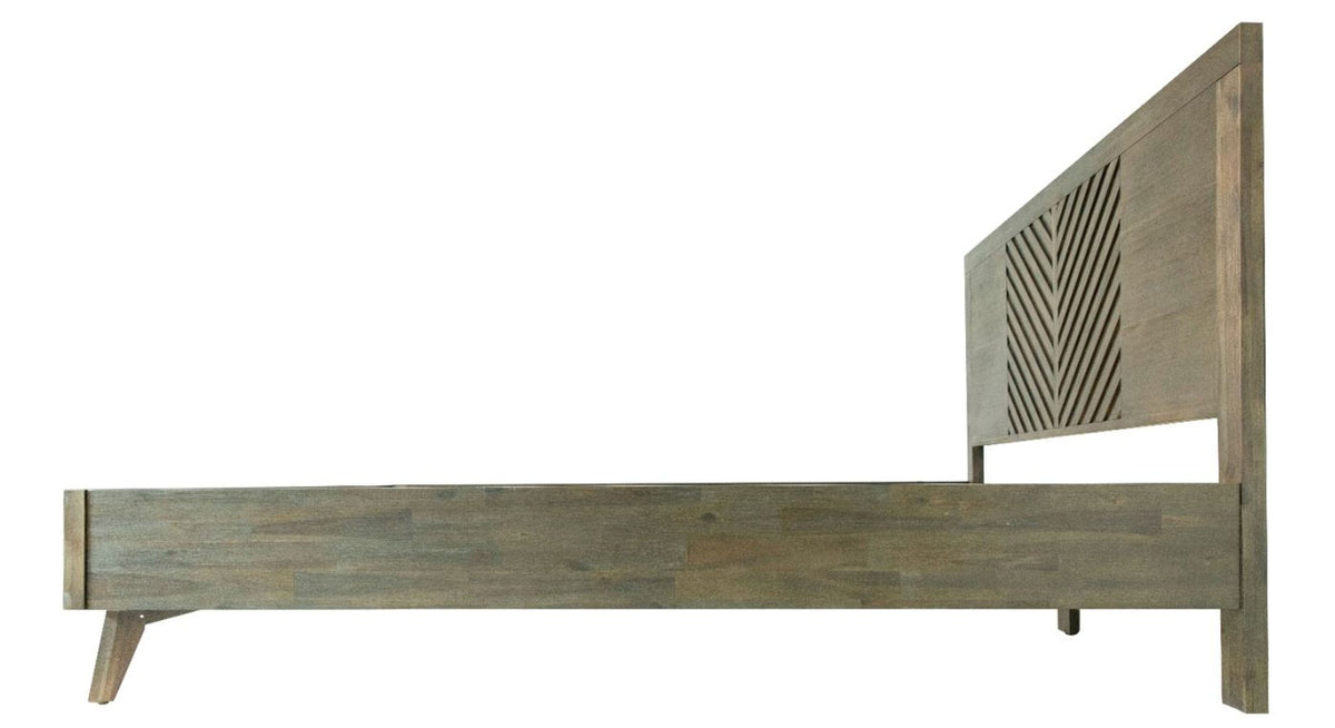 Eastern King Daisy Mid-Century Dark Acacia Bed by VIG Furniture - View 5