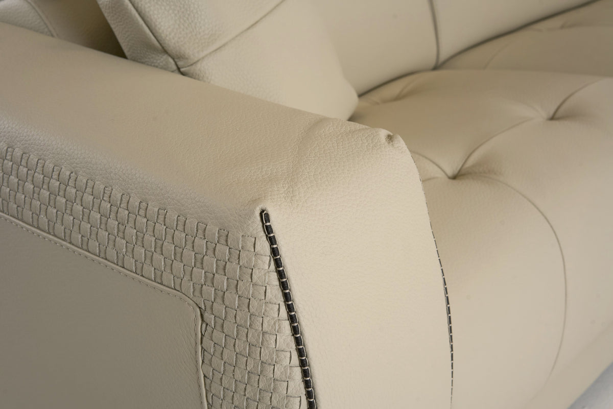 Dalton - Modern Italian Cream Leather Sectional Sofa + Recliners by VIG Furniture - View 4