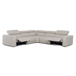 Dalton - Modern Italian Light Grey Leather Sectional + 2 Recliners by VIG Furniture - View 2