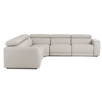 Dalton - Modern Italian Light Grey Leather Sectional + 2 Recliners by VIG Furniture - View 5