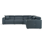 Dalton - Modern Italian Blue Leather Sectional Sofa + Recliners by VIG Furniture - View 2