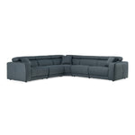 Dalton - Modern Italian Blue Leather Sectional Sofa + Recliners by VIG Furniture - View 1