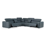 Dalton - Modern Italian Blue Leather Sectional Sofa + Recliners by VIG Furniture - View 3
