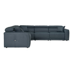 Dalton - Modern Italian Blue Leather Sectional Sofa + Recliners by VIG Furniture - View 4