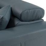 Dalton - Modern Italian Blue Leather Sectional Sofa + Recliners by VIG Furniture - View 7