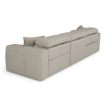 Dalton - Modern Italian Light Grey Leather 4-Seat Sofa + 2 Recliners by VIG Furniture - View 4