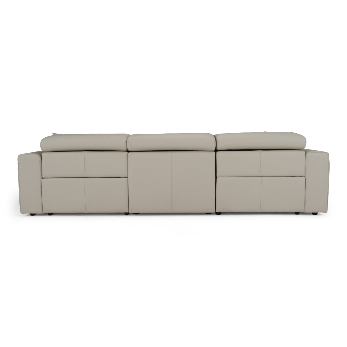 Dalton - Modern Italian Light Grey Leather 4-Seat Sofa + 2 Recliners by VIG Furniture - View 5