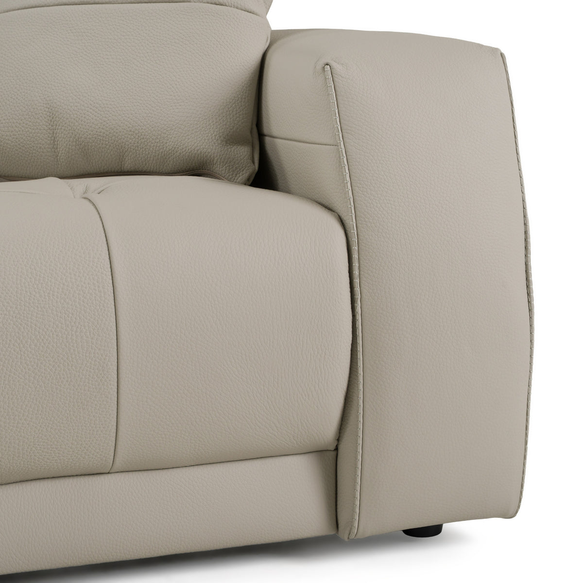 Dalton - Modern Italian Light Grey Leather 4-Seat Sofa + 2 Recliners by VIG Furniture - View 8
