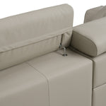 Dalton - Modern Italian Light Grey Leather 4-Seat Sofa + 2 Recliners by VIG Furniture - View 9