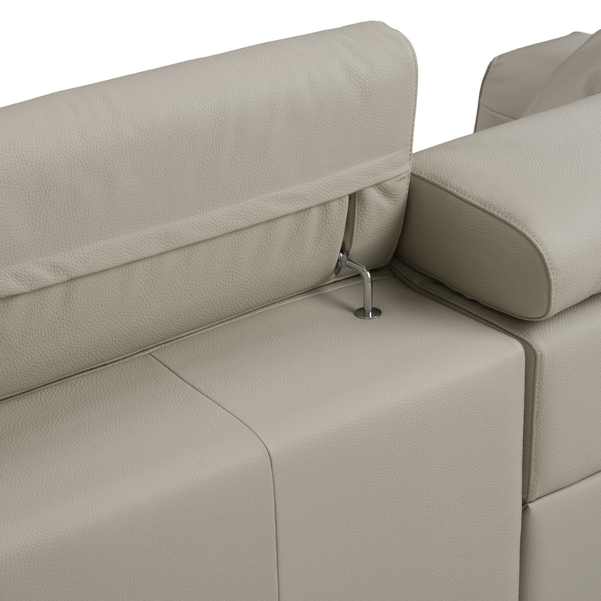 Dalton - Modern Italian Light Grey Leather 4-Seat Sofa + 2 Recliners by VIG Furniture - View 9