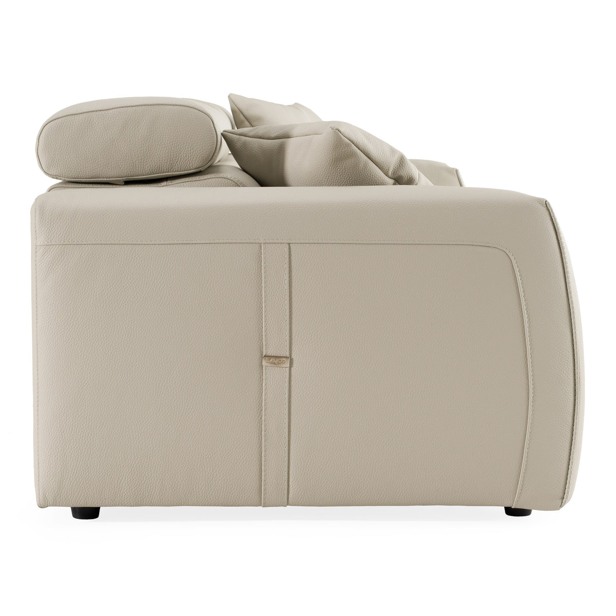 Dalton - Modern Italian Light Grey Leather 3-Seat Sofa + 2 Recliners by VIG Furniture - View 3