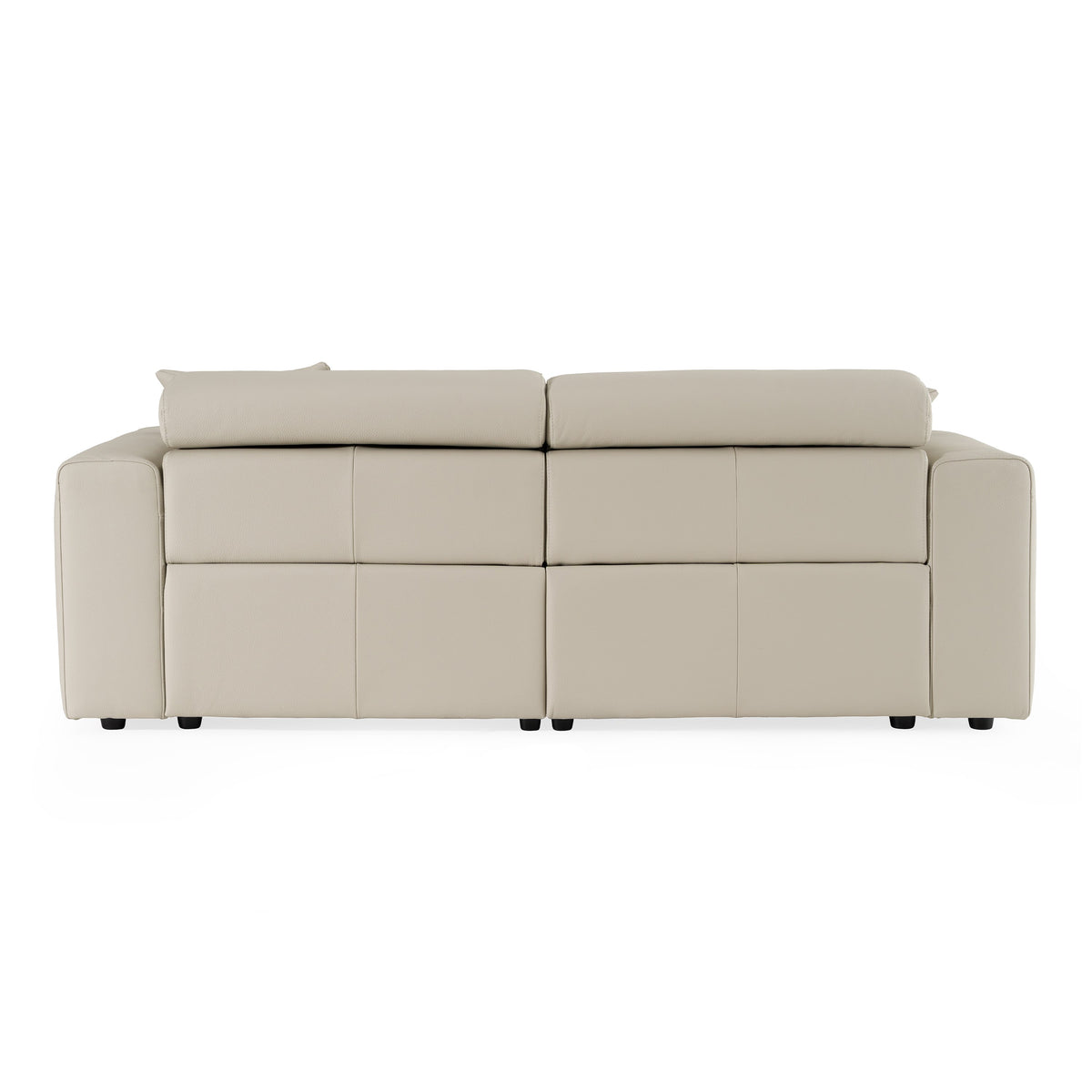 Dalton - Modern Italian Light Grey Leather 3-Seat Sofa + 2 Recliners by VIG Furniture - View 4
