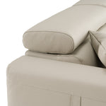 Dalton - Modern Italian Light Grey Leather 3-Seat Sofa + 2 Recliners by VIG Furniture - View 6