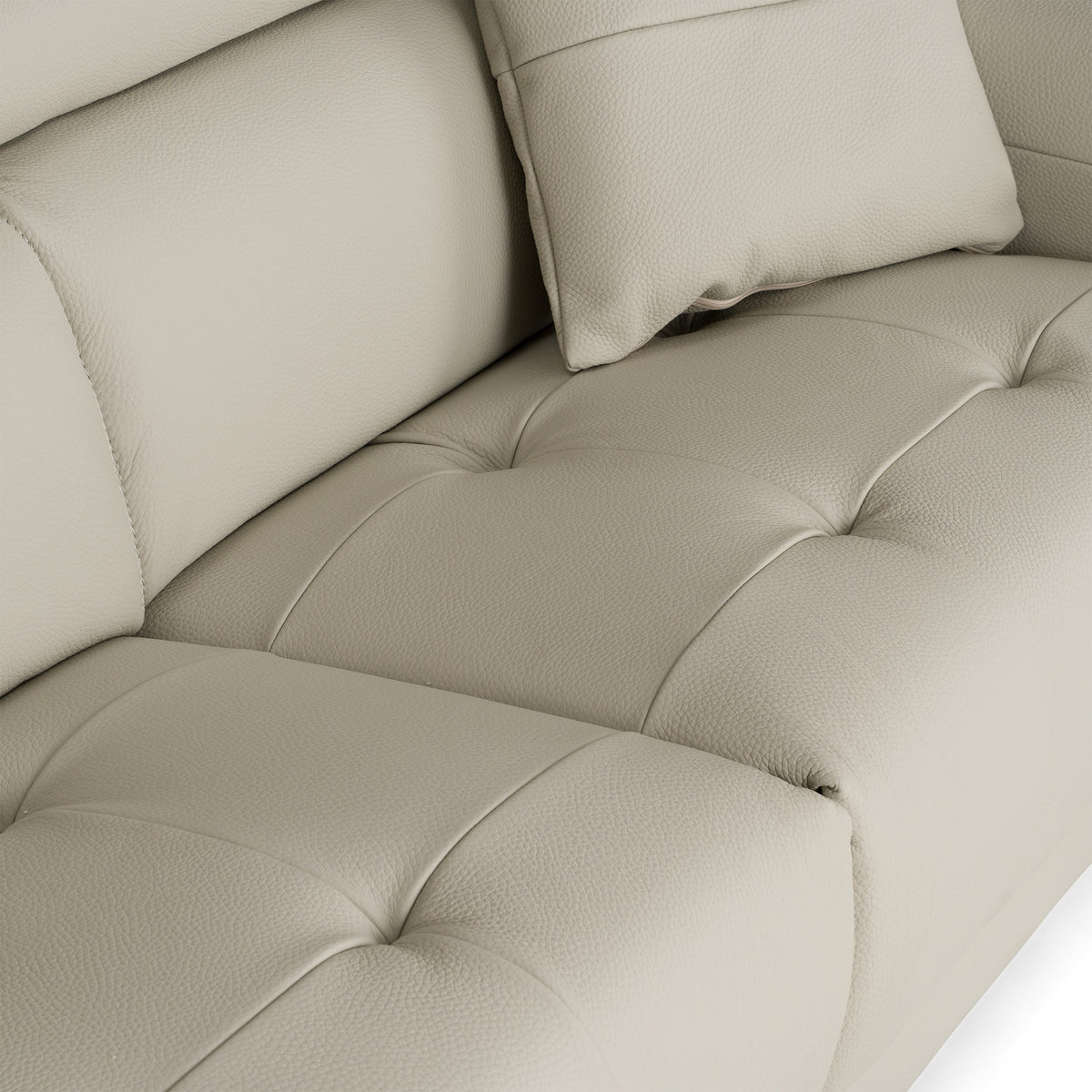 Dalton - Modern Italian Light Grey Leather 3-Seat Sofa + 2 Recliners by VIG Furniture - View 7