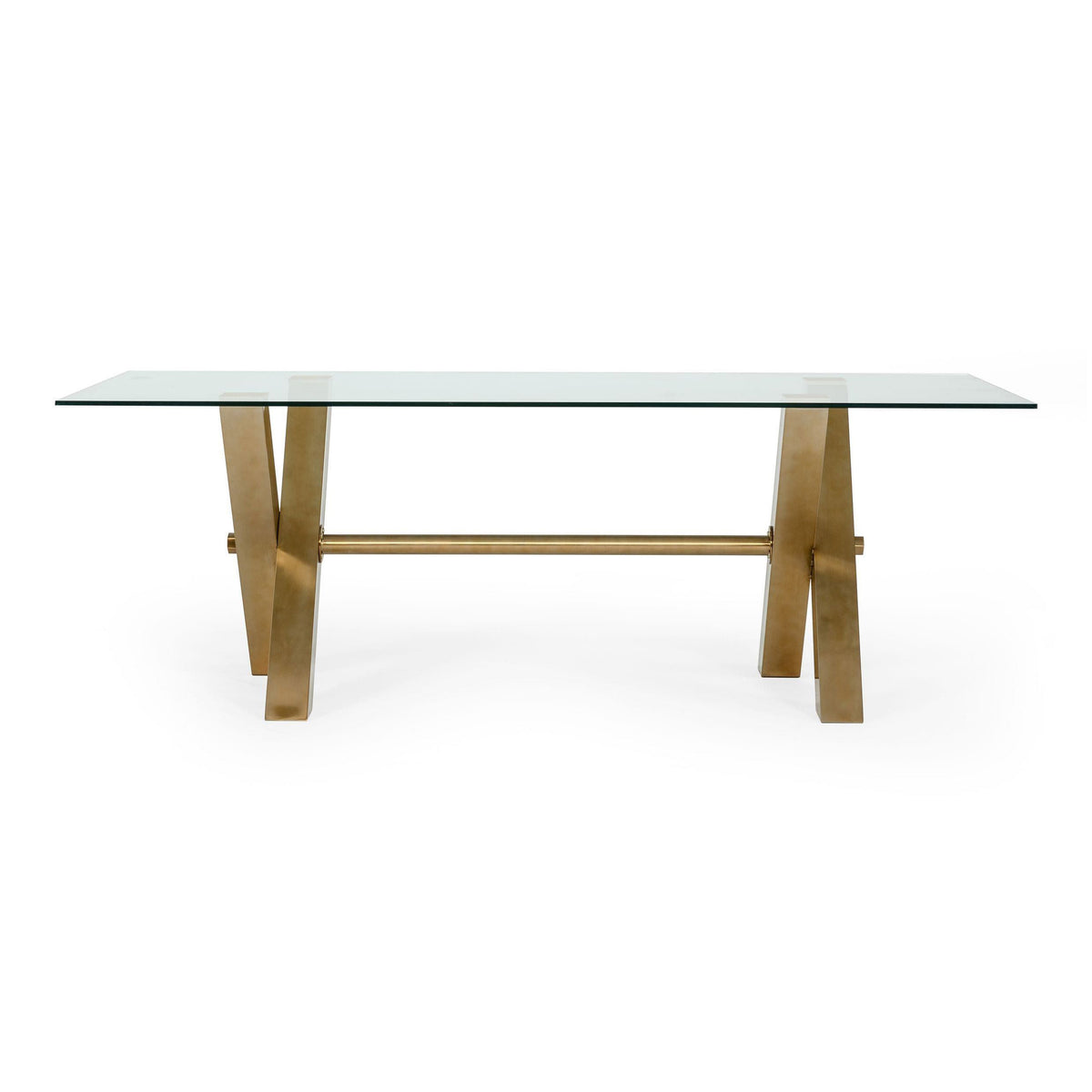Dandy - Modern Golden & Glass Dining Table by VIG Furniture - View 1