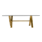 Dandy - Modern Golden & 15mm Glass Dining Table by VIG Furniture - View 1