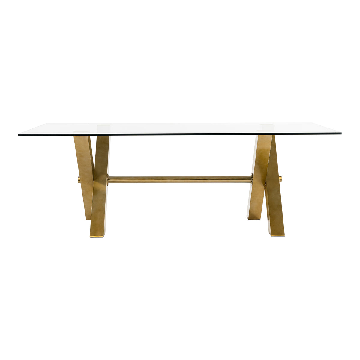 Dandy - Modern Golden & 15mm Glass Dining Table by VIG Furniture - View 1