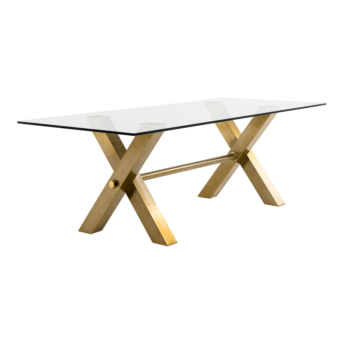 Dandy - Modern Golden & 15mm Glass Dining Table by VIG Furniture - View 10