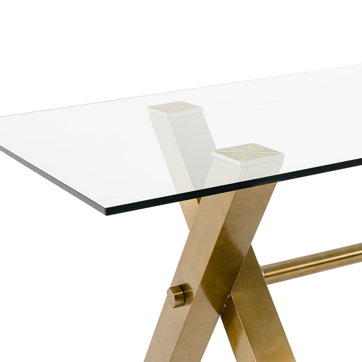 Dandy - Modern Golden & 15mm Glass Dining Table by VIG Furniture - View 12