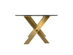 Dandy - Modern Golden & 15mm Glass Dining Table by VIG Furniture - View 6
