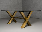 Dandy - Modern Golden & 15mm Glass Dining Table by VIG Furniture - View 9