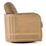 Danson - Modern Tan Leather + Wicker Swivel Accent Chair by VIG Furniture - View 5
