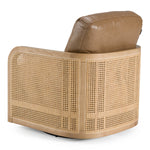 Danson - Modern Tan Leather + Wicker Swivel Accent Chair by VIG Furniture - View 10